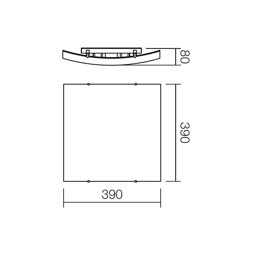 Redo 05-818 - Plafonnier NOTES 2xE27/42W/230V 39x39 cm blanc