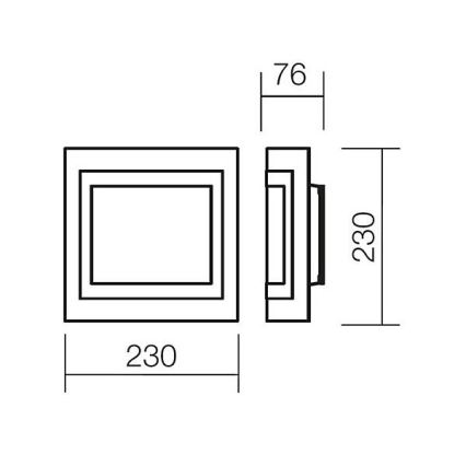 Redo 05-827 - Wandlamp SPECTRE 1xE27/42W/230V glanzend chroom/wit