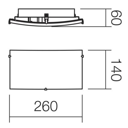 Redo 05-903 - Plafonnier ISIDE 1xE27/42W/230V transparent