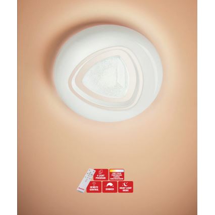 Redo 05-919 - Plafonnier LED dimmable GALAX LED/48W/230V 3000-6500K Wi-Fi Tuya Ø 48 cm blanc + télécommande