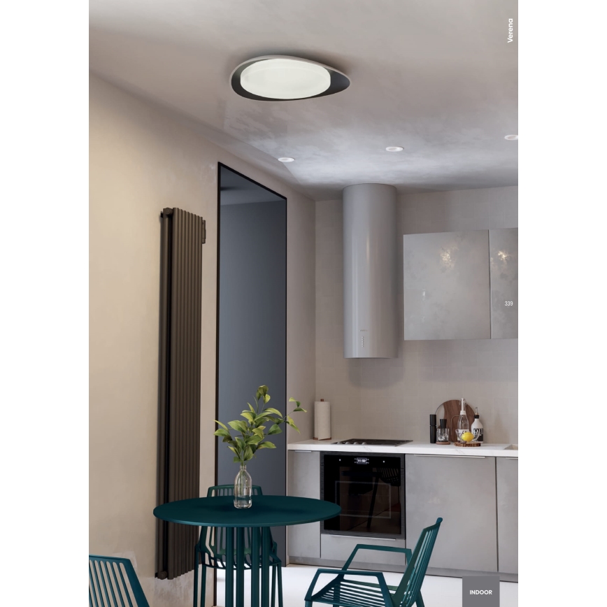 Redo 05-922 - LED Plafondlamp VERENA LED/24W/230V antraciet