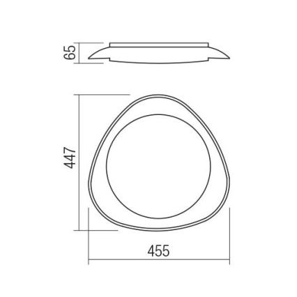 Redo 05-922 - LED Plafondlamp VERENA LED/24W/230V antraciet