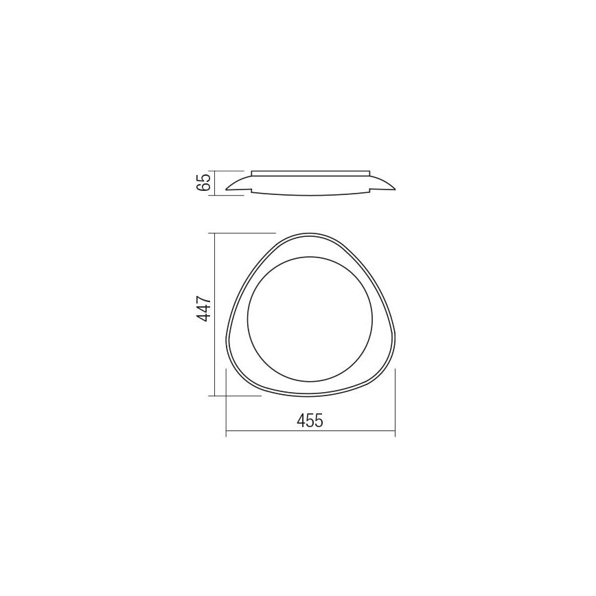 Redo 05-922 - LED Plafondlamp VERENA LED/24W/230V antraciet