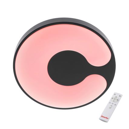 Redo 05-927 - Luminaire de plafond LED RGBW dimmable BIGSI LED/48W/230V 3000-6500K Ø 50 cm noir + télécommande