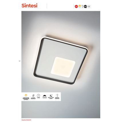 Redo 05-961 - Dimbare LED plafondlamp SINTESI LED/53W/230V 45x45 cm 3000-6000K + afstandsbediening