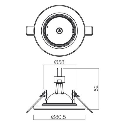 Redo 70310 - Inbouwverlichting MT 1xGU5,3/50W/12V messing