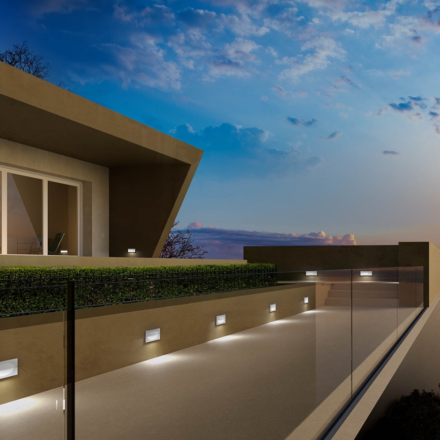 Redo 90009 - Applique d'orientation extérieure TAMPA LED/11W/230V IP54 blanche