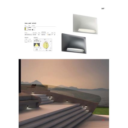 Redo 90009 - Applique d'orientation extérieure TAMPA LED/11W/230V IP54 blanche