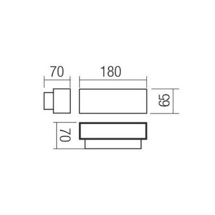 Redo 90096 - LED buitenwandlamp PLANIT LED/10W/230V 3000K IP54 antraciet
