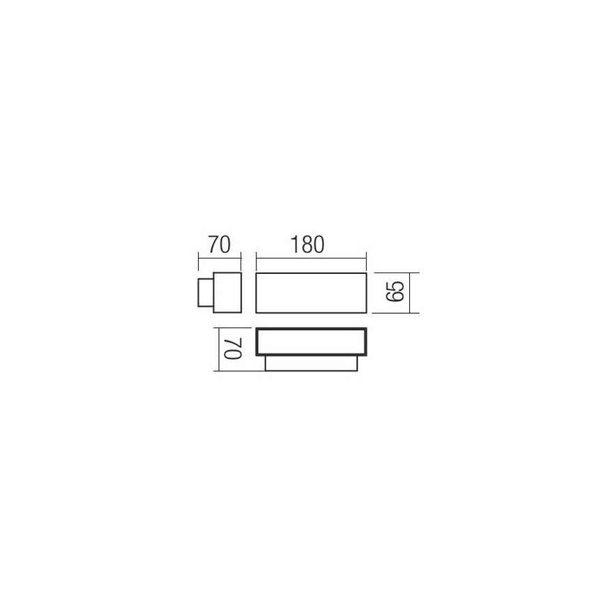 Redo 90096 - LED buitenwandlamp PLANIT LED/10W/230V 3000K IP54 antraciet