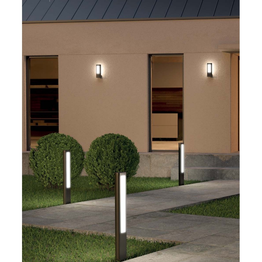Redo 90125 - LED buitenlamp DOLMEN LED/12,44W/230V IP54 antraciet