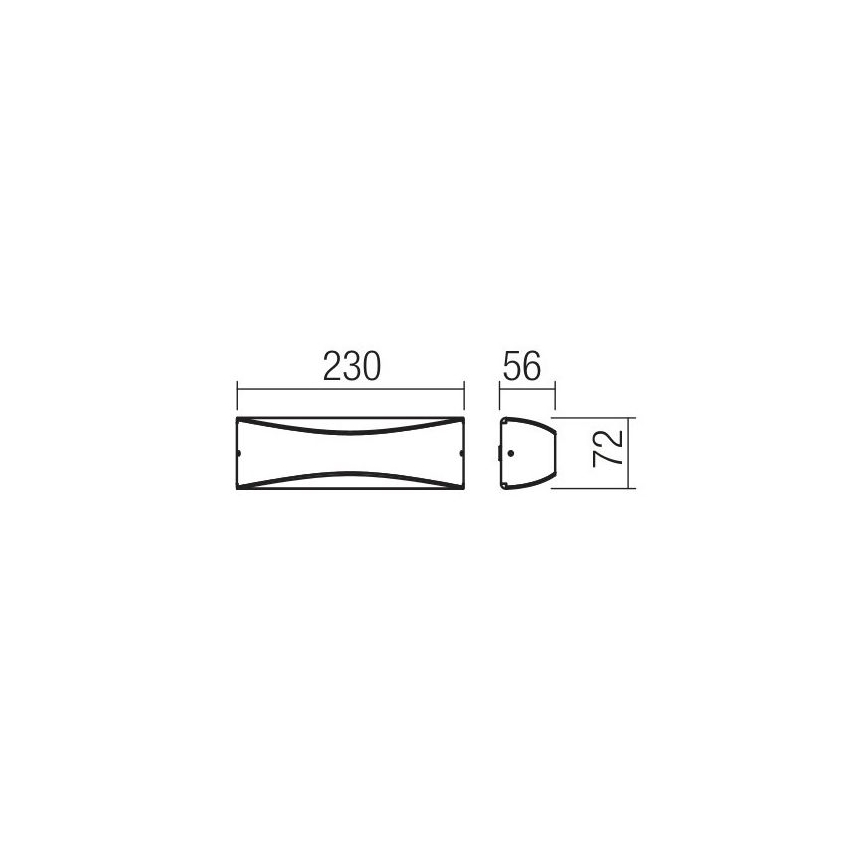 Redo 90126 - LED buitenwandlamp AXEL LED/7W/230V 3000 IP65 antraciet