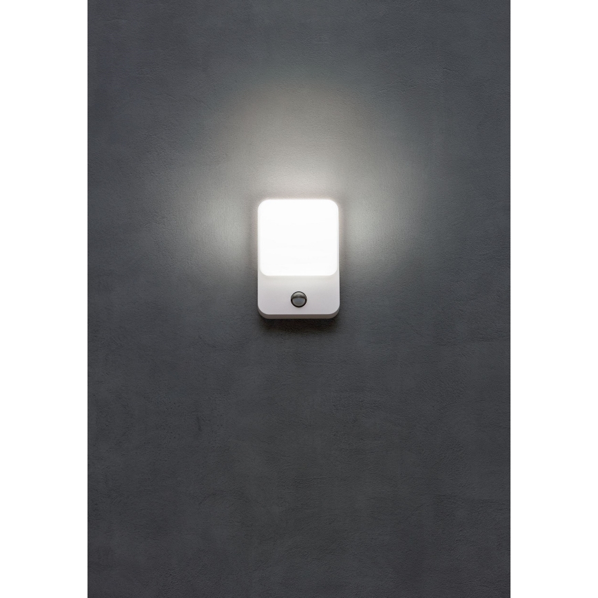 Redo 90131 - LED buitenwandlamp met bewegings- en schemersensor COLIN LED/9W/230V 3000K IP54 wit