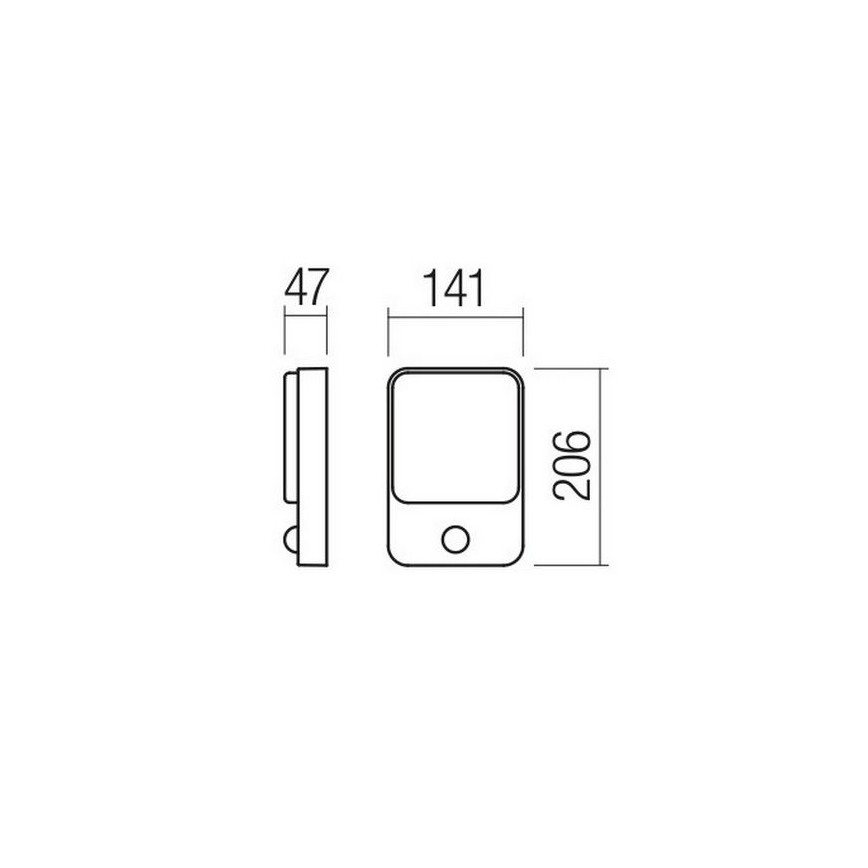 Redo 90132 - LED buitenmuurlamp met bewegings- en schemersensor COLIN LED/9W/230V 4000K IP54 wit