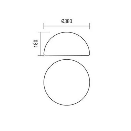Redo 90167 - Lampe d'extérieur BLOB 1xE27/23W/230V Ø 38 cm IP65 blanche