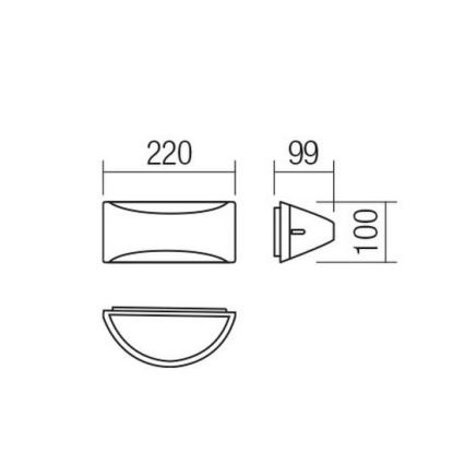 Redo 90191 - Applique murale extérieure SCUDO LED/10W/230V 3000K IP54 anthracite