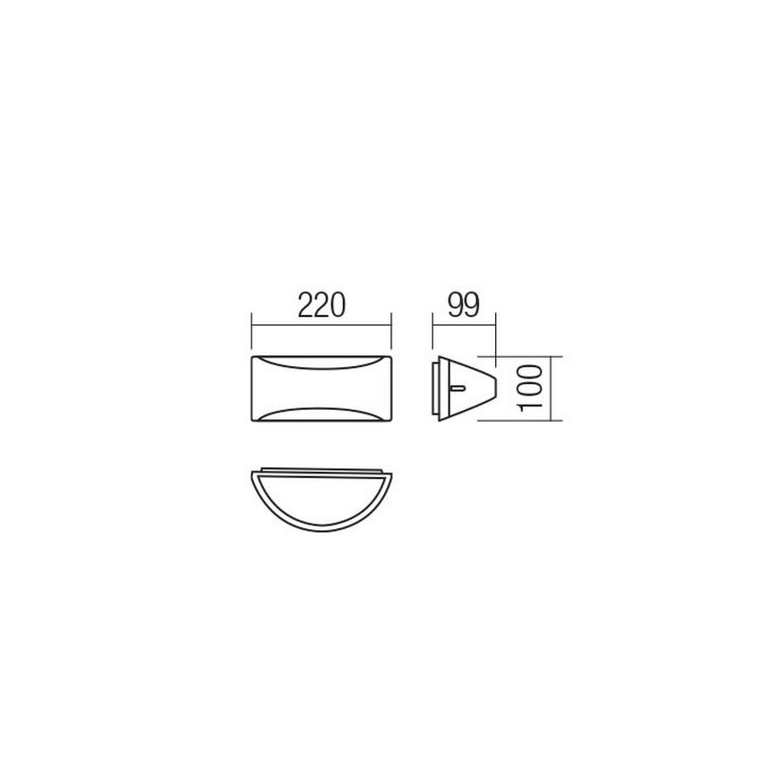 Redo 90191 - Applique murale extérieure SCUDO LED/10W/230V 3000K IP54 anthracite