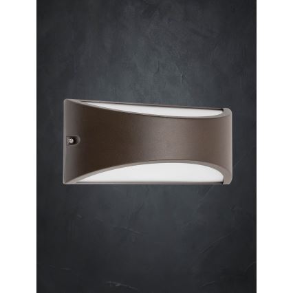 Redo 90192 - Applique murale extérieure SCUDO LED/10W/230V 3000K IP54 marron