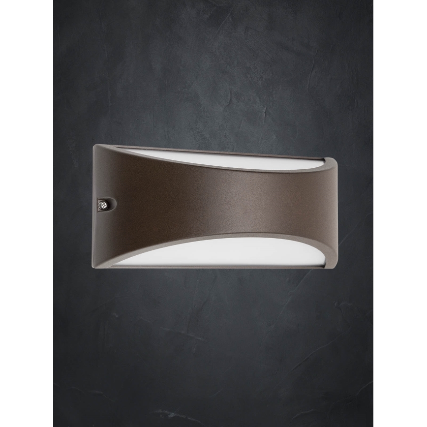Redo 90192 - Applique murale extérieure SCUDO LED/10W/230V 3000K IP54 marron