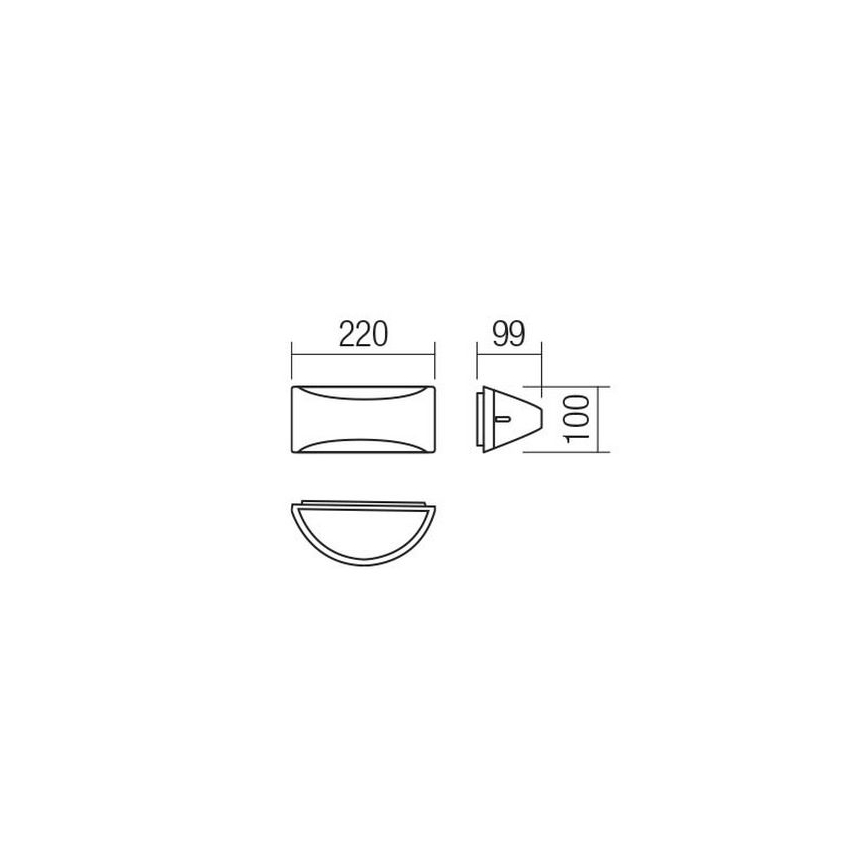 Redo 90192 - Applique murale extérieure SCUDO LED/10W/230V 3000K IP54 marron