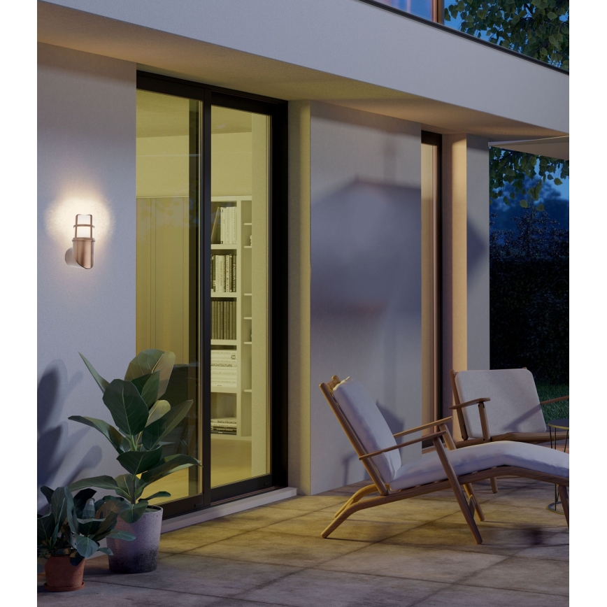 Redo 90197 - Applique murale d'extérieur TRITON 1xE27/28W/230V IP54 cuivre
