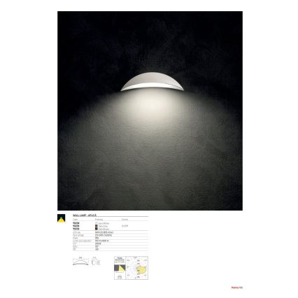 Redo 90236 - LED buitenwandlamp PALMA LED/18W/230V 3000K IP54 bruin