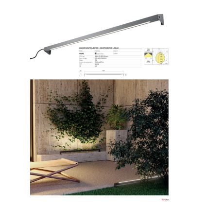 Redo 90242 - Luminaire d'extérieur LED TACK IP65 LED/15W/230V 3000K IP65 anthracite