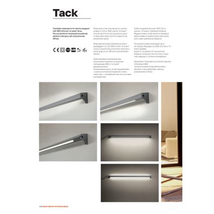 Redo 90242 - TACK LED buitenlamp IP65, 15W, 230V, 3000K, antraciet