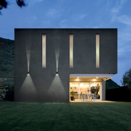 Redo 90296 - LED buitenwandlamp VARY 2xLED/10W/230V 3000K IP54 antraciet