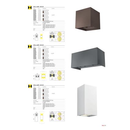 Redo 90302 - LED buitenmuurlamp VARY 4xLED/5W/230V 3000K IP54 antraciet