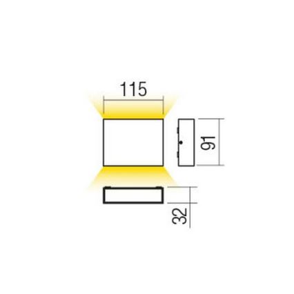 Redo 90375 - Applique murale d'extérieur LED KAMAL LED/6W/230V 3000K IP54 blanche