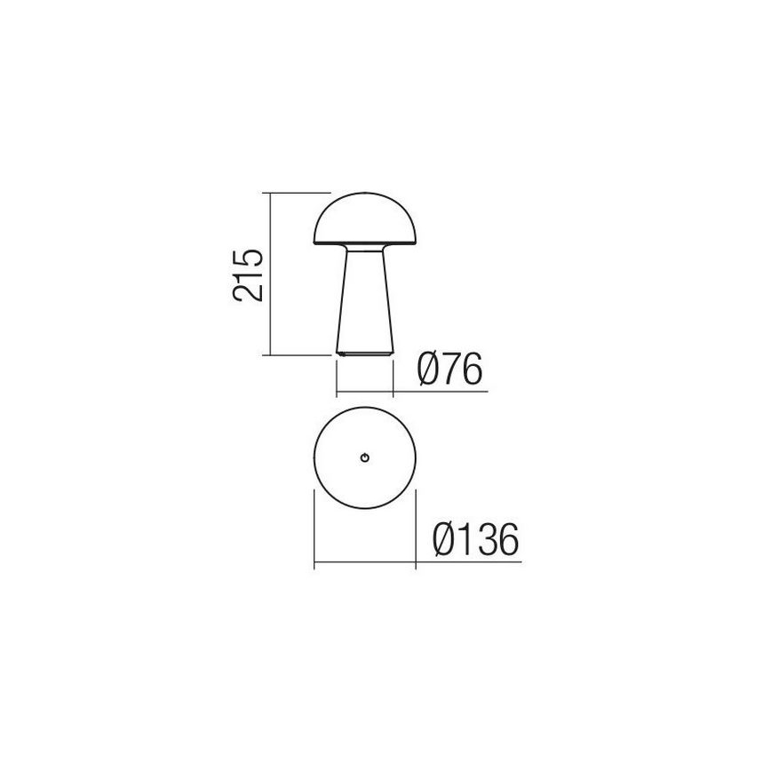 Redo 90439 - Dimbare buitenlamp met aanraakbediening KIRA LED/4,7W/230V 2200 mAh IP44 zwart
