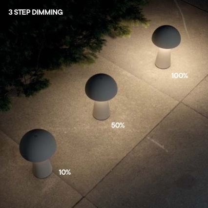 Redo 90439 - Lampe LED extérieure tactile dimmable KIRA LED/4,7W/230V 2200 mAh IP44 noire