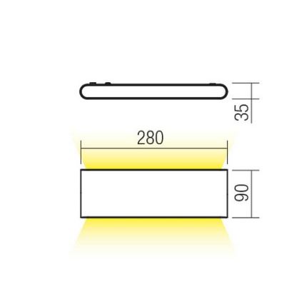 Redo 90452 - LED buitenwandlamp KLIPPE LED/24W/230V 3000K IP54 antraciet