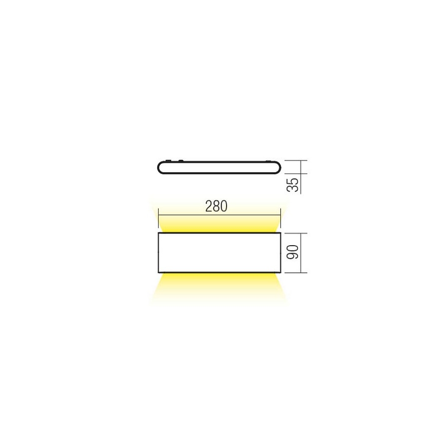 Redo 90452 - LED buitenwandlamp KLIPPE LED/24W/230V 3000K IP54 antraciet