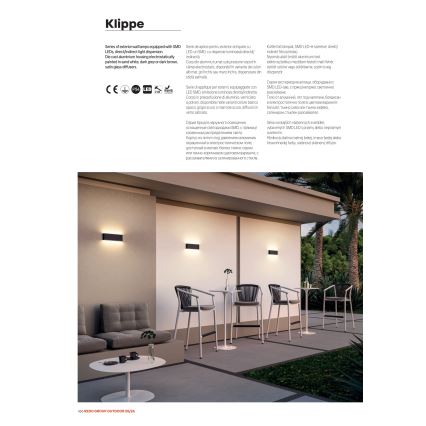 Redo 90453 - Applique murale d'extérieur KLIPPE LED/24W/230V 3000K IP54 marron
