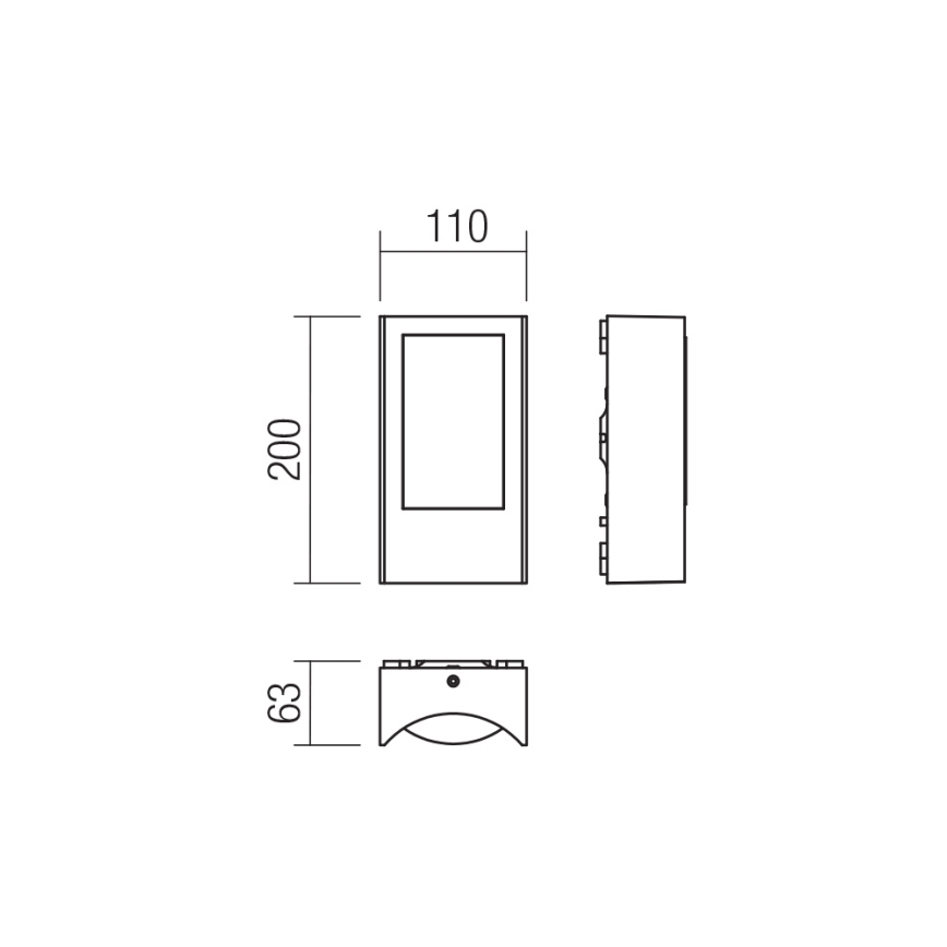 Redo 90484 - Applique murale extérieure WARP LED/8W/230V 3000K IP44 marron