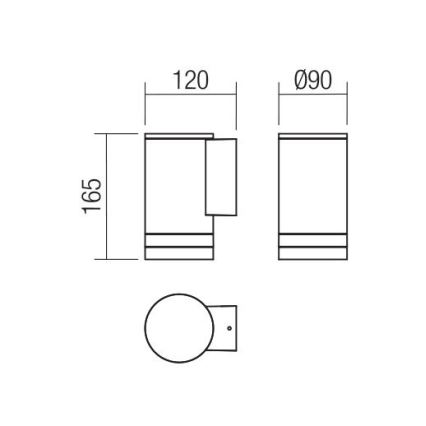 Redo 90517 - Applique murale extérieure CARGO 1xGU10/28W/230V IP54 anthracite