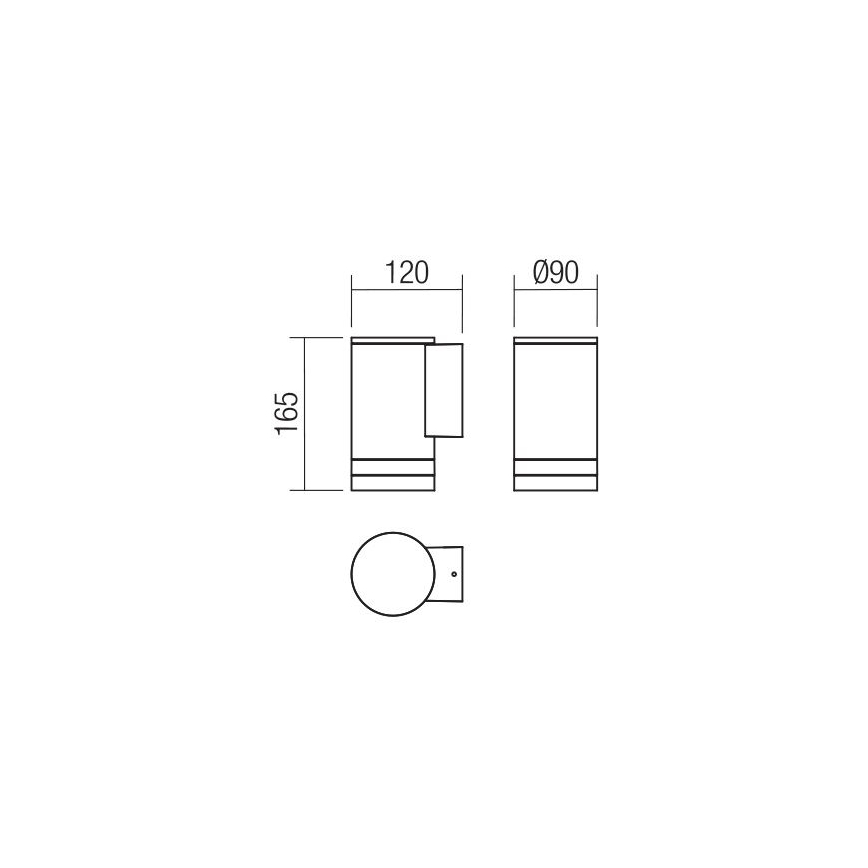 Redo 90517 - Applique murale extérieure CARGO 1xGU10/28W/230V IP54 anthracite