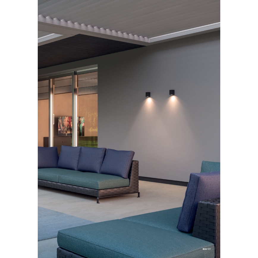 Redo 90527 - Applique murale d'extérieur LED BRIO, 6W, 230V, 3000K, IP54, anthracite