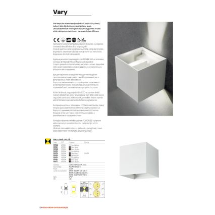 Redo 90554 - Applique murale extérieure LED VARY 2x LED/10 W/230 V/3000 K IP54 marron