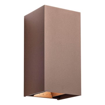 Redo 90554 - LED buitenwandlamp VARY 2xLED/10W/230V 3000K IP54 bruin