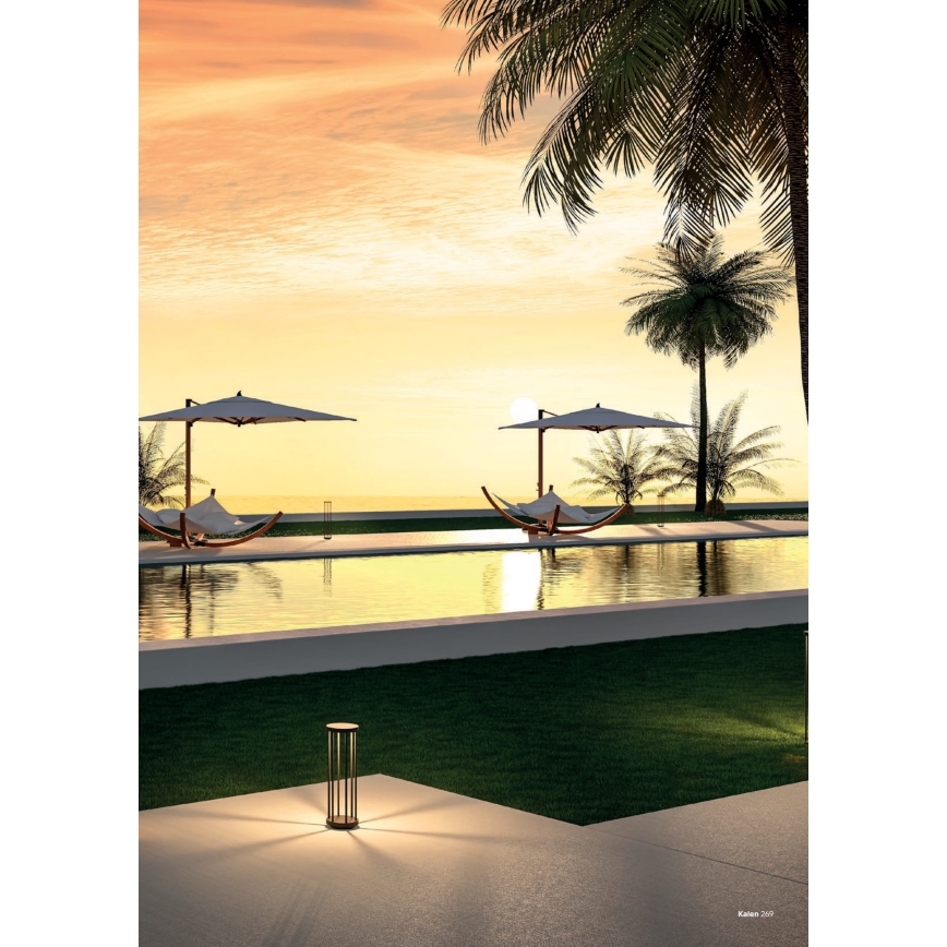 Redo 90578 - LED buitenlamp KALEN LED/8W/230V 3000K 50 cm IP65 antraciet