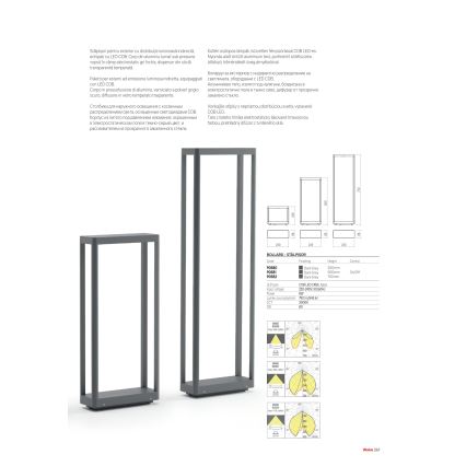 Redo 90581 - LED buitenlamp WAKE LED/8W/230V 3000K 50 cm IP65 antraciet