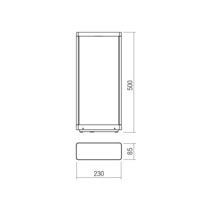 Redo 90581 - LED buitenlamp WAKE LED/8W/230V 3000K 50 cm IP65 antraciet