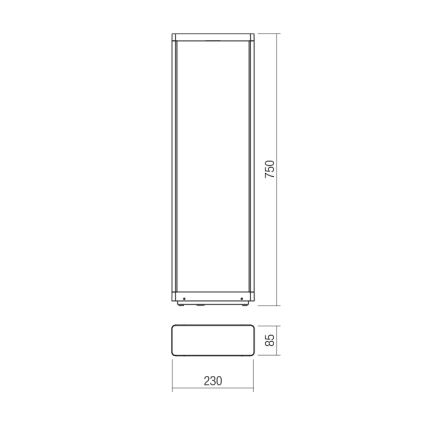 Redo 90582 - LED buitenlamp WAKE LED/8W/230V 3000K 75 cm IP65 antraciet