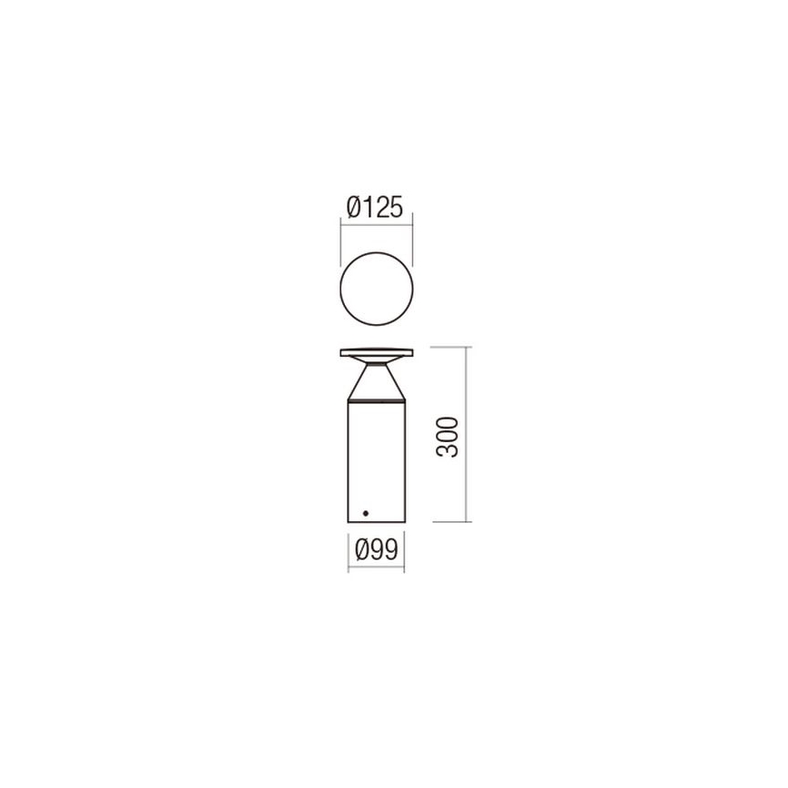Redo 90590 - Lampe LED d'extérieur BIRO LED/12W/230V 3000K 30 cm IRC 90 IP65 marron