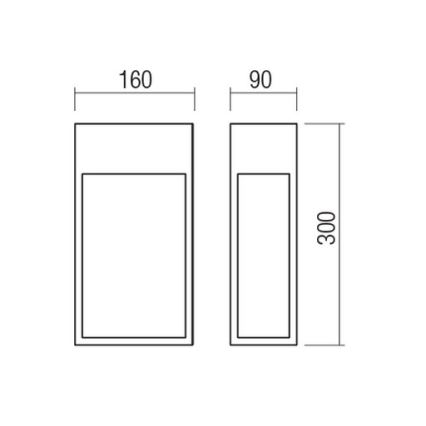 Redo 90603 - LED buitenmuurlamp STAND LED/20W/230V 3000K CRI 90 IP65 antraciet