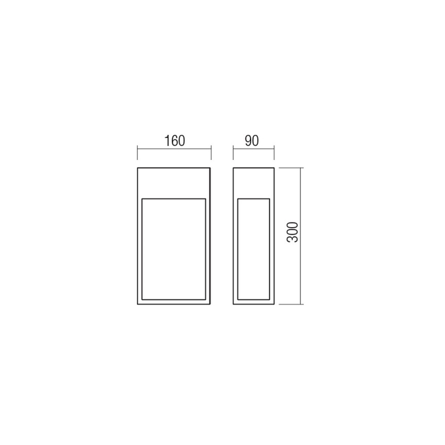 Redo 90603 - LED buitenmuurlamp STAND LED/20W/230V 3000K CRI 90 IP65 antraciet