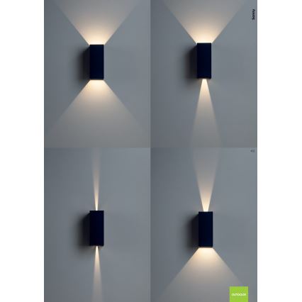 Redo 90637 - Applique murale extérieure SONNY 2xLED/5W/230V 2200/3000/4000K IP54 marron